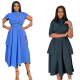 Robe de femme - Women Dress -blue-04